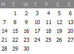 April Calendar