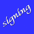 signing